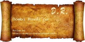 Dombi Rovéna névjegykártya